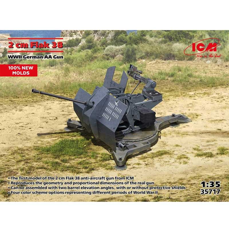 1/35 Flak 38, WWII German AA Gun ICM 35717