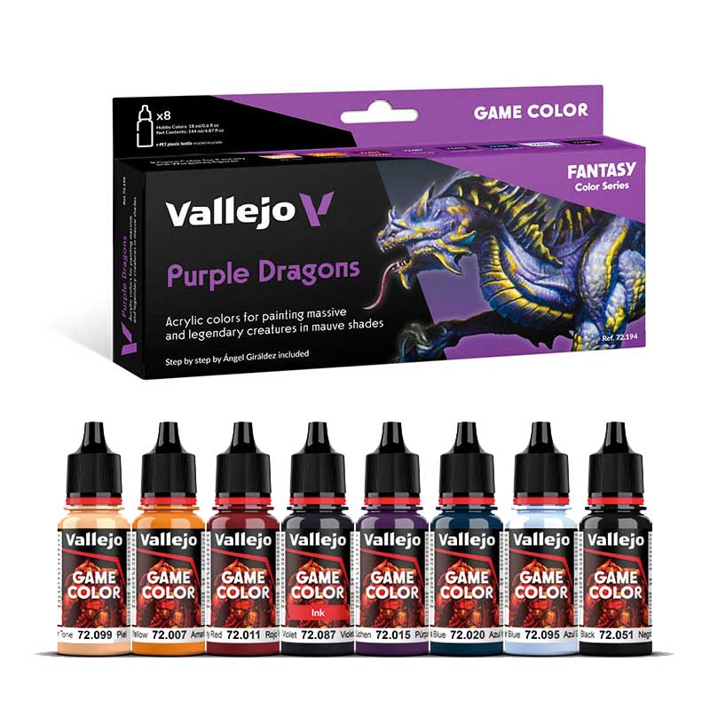 Vallejo Paint Set Purple Dragons 72.194
