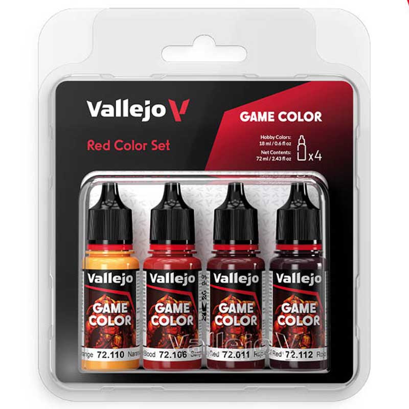 Vallejo Paint Set Red Color 72.377