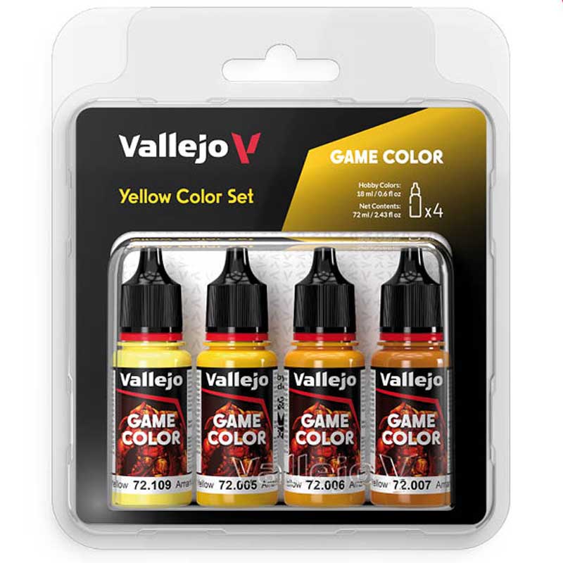 Vallejo Paint Set Yellow Color 72.378