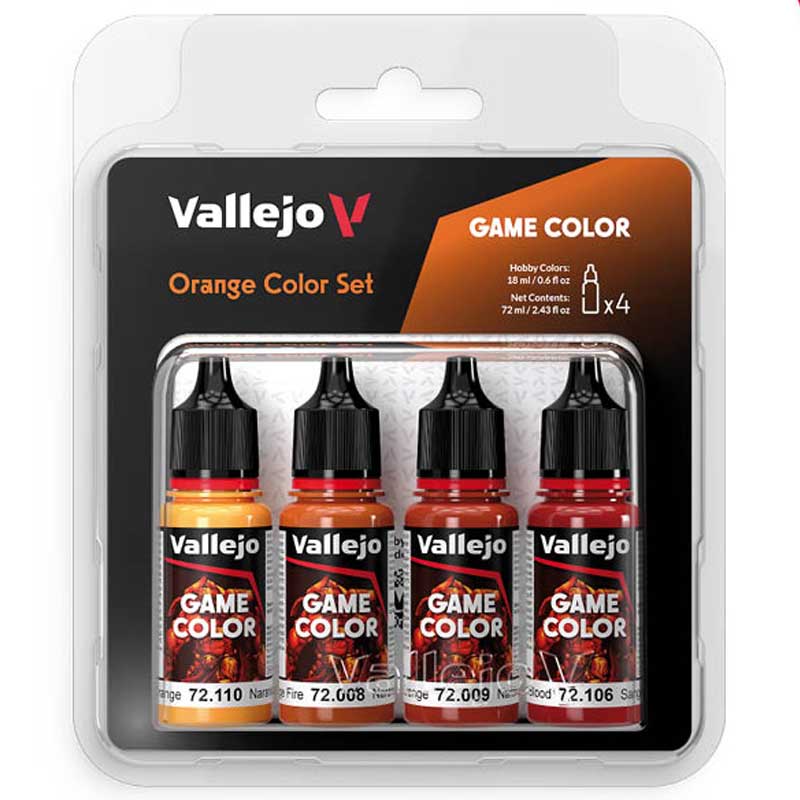 Vallejo Paint Set Orange Color 72.381