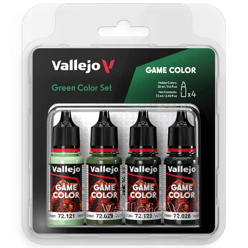 Vallejo Paint Set Green Color 72.384