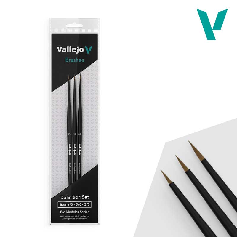 Vallejo Pro Modeler Definition Paint Brush Set Vallejo Pro Modeler Definition Paint Brush Set