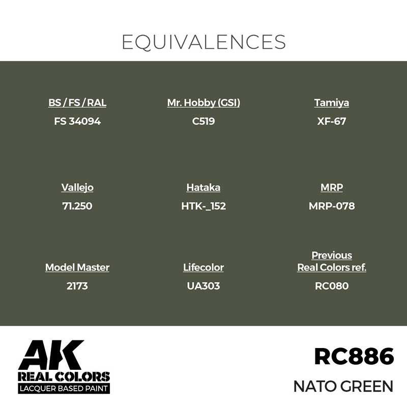 AK Interactive Real Color - NATO Green (17ml) RC886