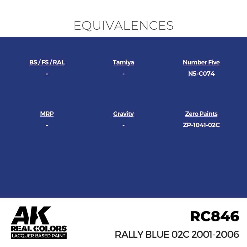 AK Interactive Real Color - Rally Blue 02C 2001-2006 (17ml) RC846