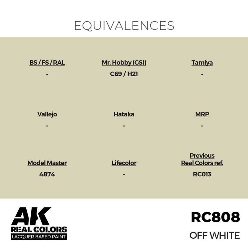 AK Interactive Real Color - Off White (17ml) RC808