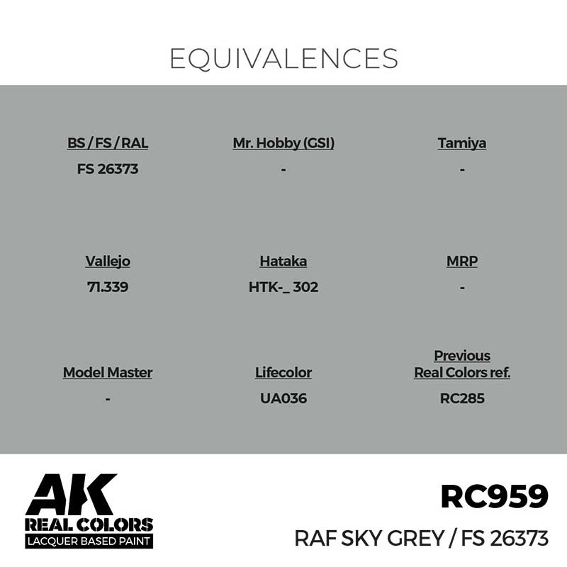 AK Interactive Real Color - RAF Sky Grey / FS 26373 (17ml) RC959