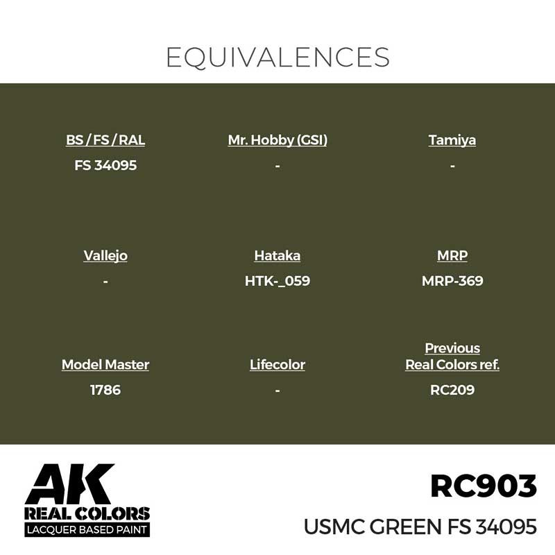 AK Interactive Real Color - USMC Green FS 34095 (17ml) RC903