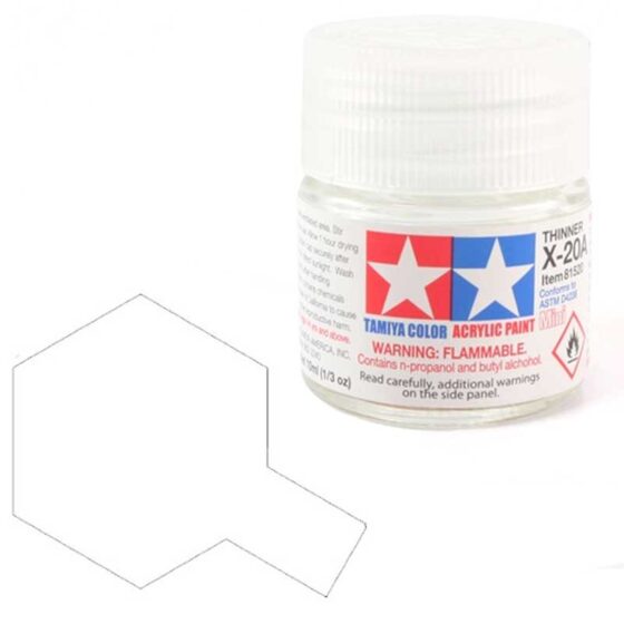 Tamiya Acrylic X-20A Thinner (10ml) 81520 Tamiya Acrylic X-20A Thinner (10ml) 81520