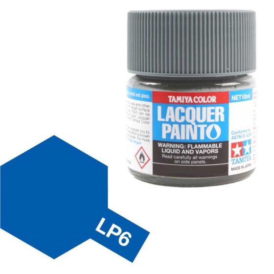 Tamiya Lacquer - LP-6 Pure Blue (10ml) 82106 Tamiya Lacquer - LP-6 Pure Blue (10ml) 82106