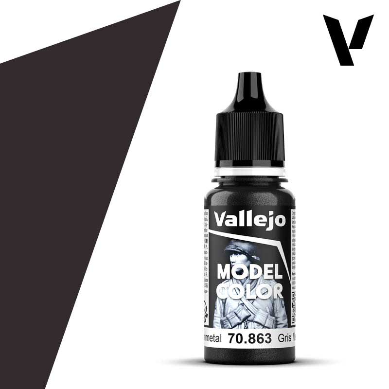 Vallejo Model Color - Gunmetal (18ml) 70.863 Vallejo Model Color - Gunmetal (18ml) 70.863