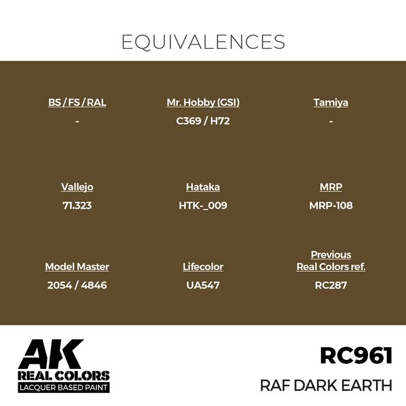 AK Interactive Real Color - RAF Dark Earth (17ml) RC961