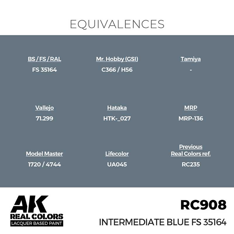 AK Interactive Real Color - Intermediate Blue FS 35164 (17ml) RC908