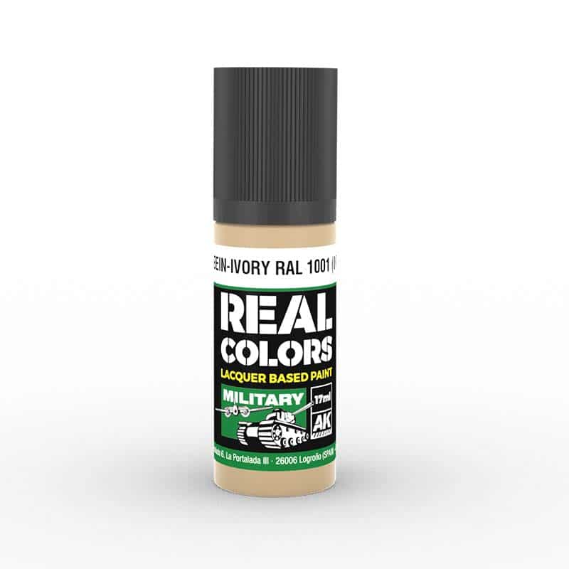 AK Interactive Real Color - Elfenbein-Ivory RAL 1001 (Interior Color) (17ml) RC851
