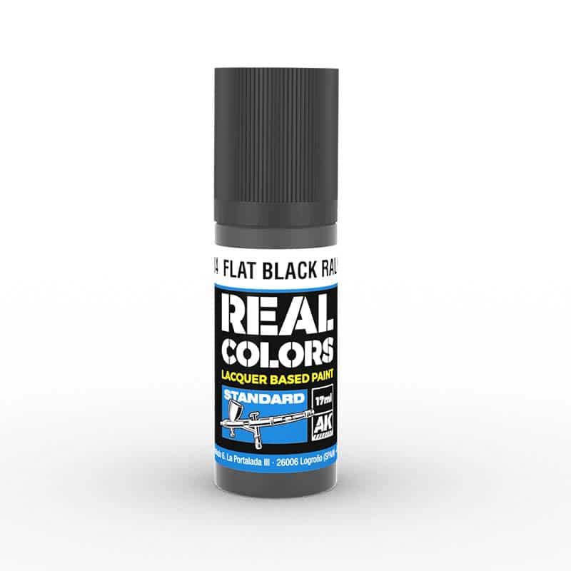 AK Interactive Real Color - Flat Black RAL 9005 (17ml) RC804
