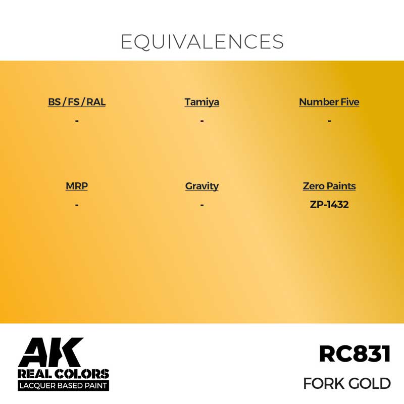 AK Interactive Real Color - Fork Gold (17ml) RC831