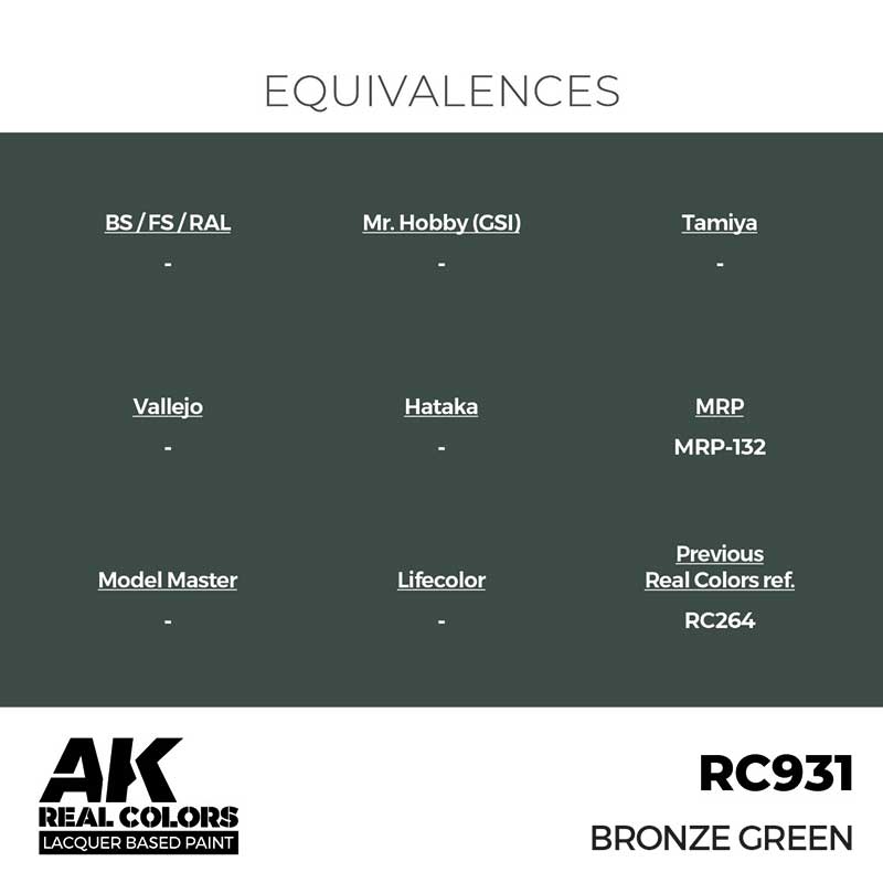 AK Interactive Real Color - Bronze Green (17ml) RC931
