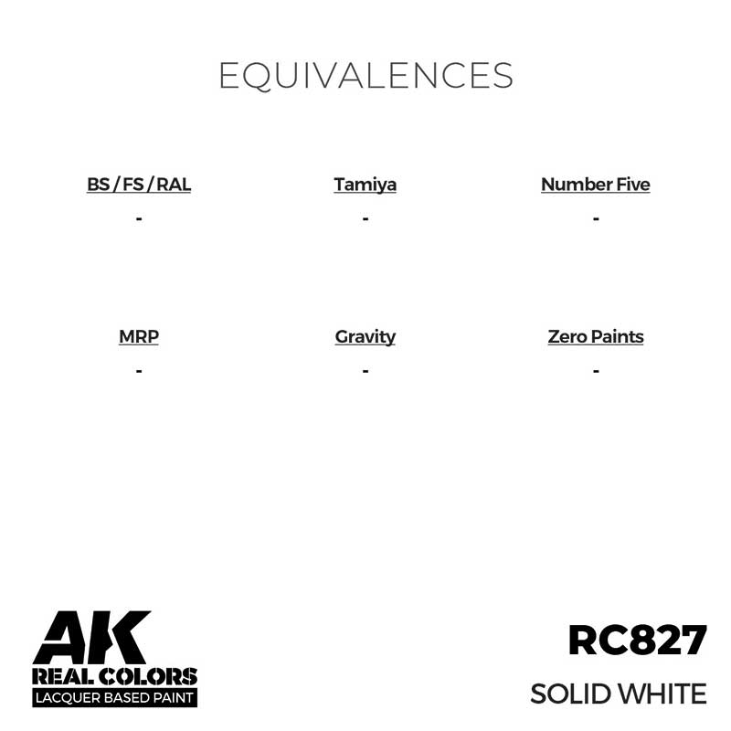AK Interactive Real Color - Solid White (17ml) RC827