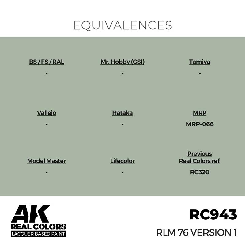 AK Interactive Real Color - RLM 76 Version 1 (17ml) RC943