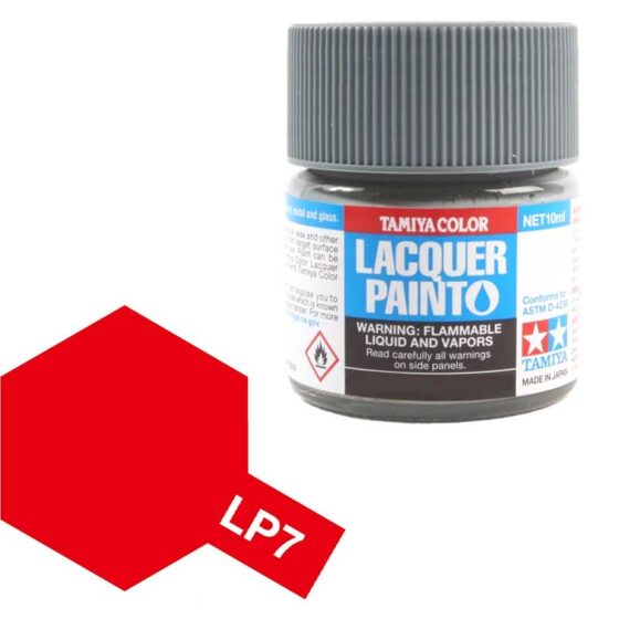 Tamiya Lacquer - LP-7 Pure Red (10ml) 82107 Tamiya Lacquer - LP-7 Pure Red (10ml) 82107