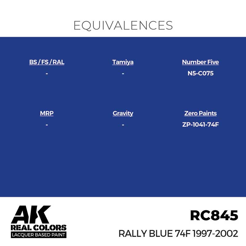 AK Interactive Real Color - Rally Blue 74F 1997-2002 (17ml) RC845