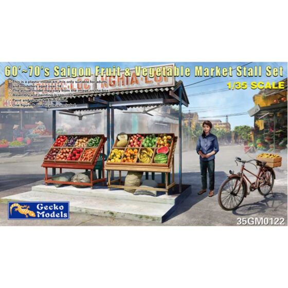Gecko Models Saigon Fruit & Vegetable Market Stall (1/35) 35GM0122 Gecko Models Saigon Fruit & Vegetable Market Stall (1/35) 35GM0122