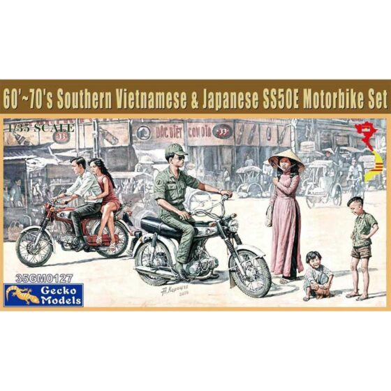 Gecko Models 60s-70s Vietnamese & Japanese Bike Set (1/35) 35GM0127 Gecko Models 60s-70s Vietnamese & Japanese Bike Set (1/35) 35GM0127