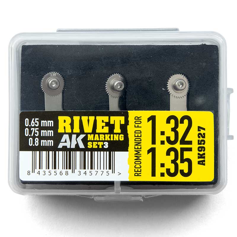 AK Interactive Rivet Marking Set 3_1:35/1:32 (Disk-S-Set3) AK-9527