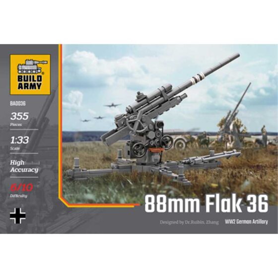 Build Army 88mm Flak 36 Artillery 355pcs BA0036 Build Army 88mm Flak 36 Artillery 355pcs BA0036