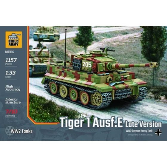 Build Army Tiger I Ausf.E Late Version 1157pcs BA0181C Build Army Tiger I Ausf.E Late Version 1157pcs BA0181C