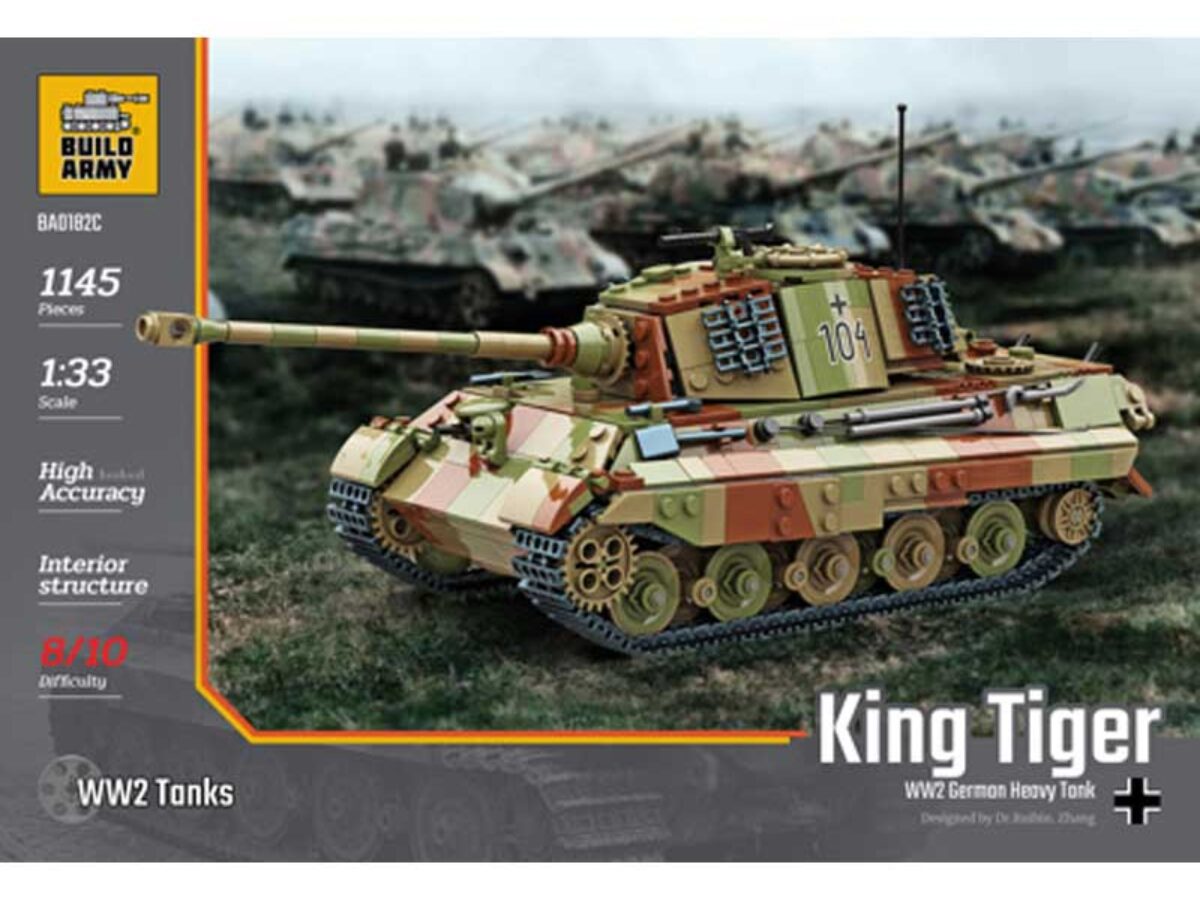 King Tiger II Camo (1/33) 1145pcs BA0182C Build Army