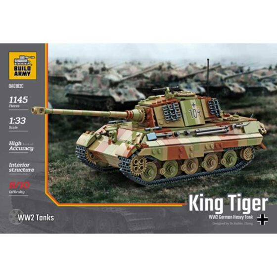 Build Army King Tiger (Tiger II) In Camo 1145pcs BA0182C Build Army King Tiger (Tiger II) In Camo 1145pcs BA0182C