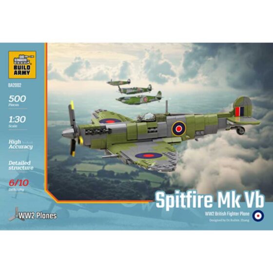 Build Army Supermarine Spitfire Mk Vb Fighter Plane 500pcs BA2002 Build Army Supermarine Spitfire Mk Vb Fighter Plane 500pcs BA2002