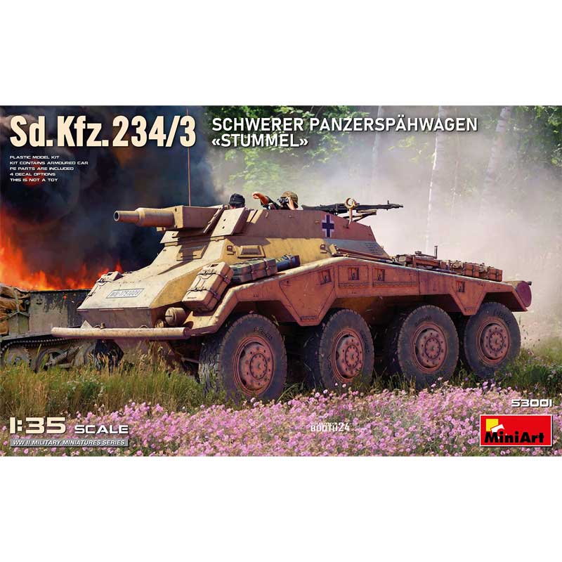 Miniart Sd.Kfz.234/3 Schwerer Panzersphwagen Stummel (1/35) 53001