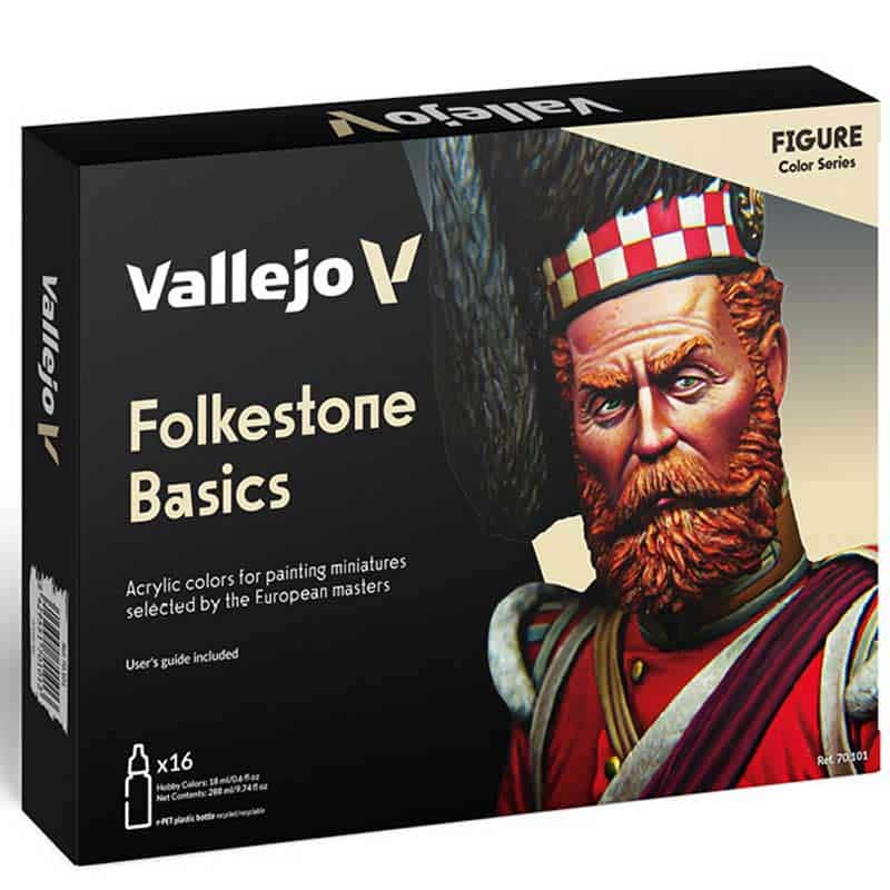 Vallejo Folkestone Basics Model Color Paint Set 70.101
