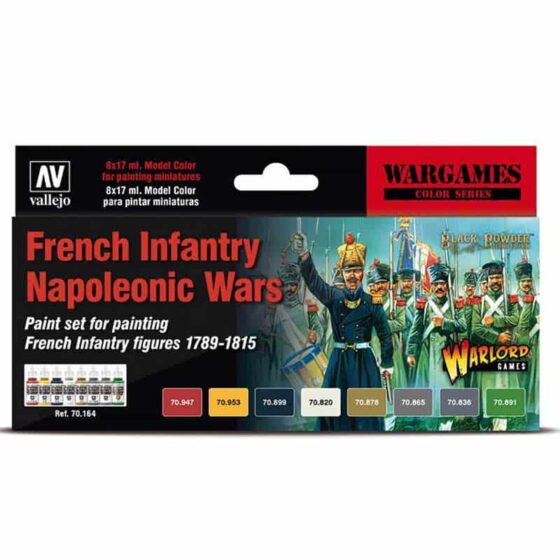Vallejo French Infantry Napoleonic Wars Model Color Paint Set 70.164