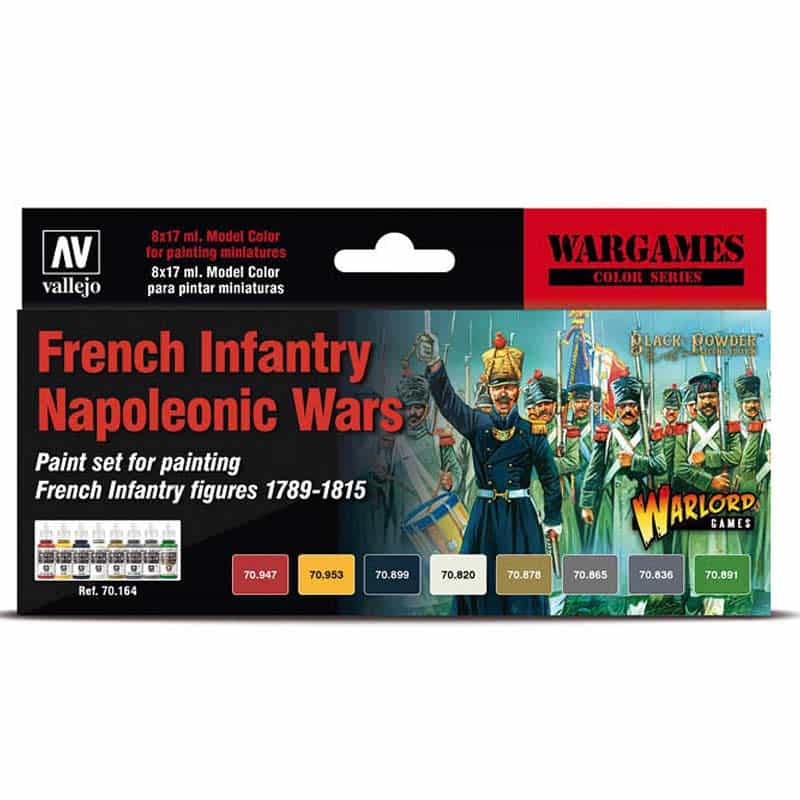Vallejo French Infantry Napoleonic Wars Model Color Paint Set 70.164