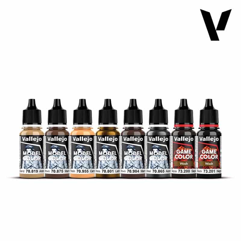 Vallejo Utility Paint Set WWII & WWIII Model Color Paint Set 70.201