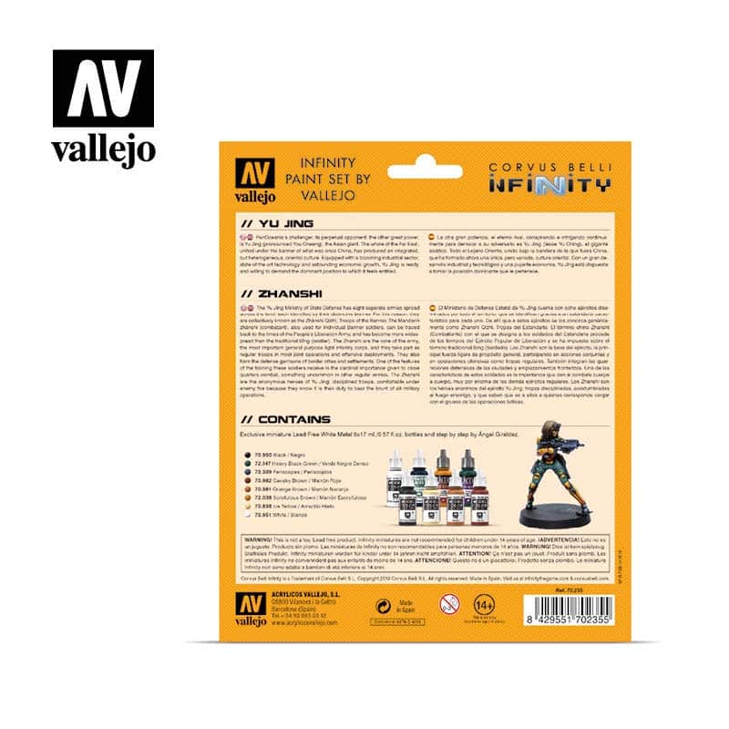 Vallejo Yu Jing Model Color Paint Set 70.235