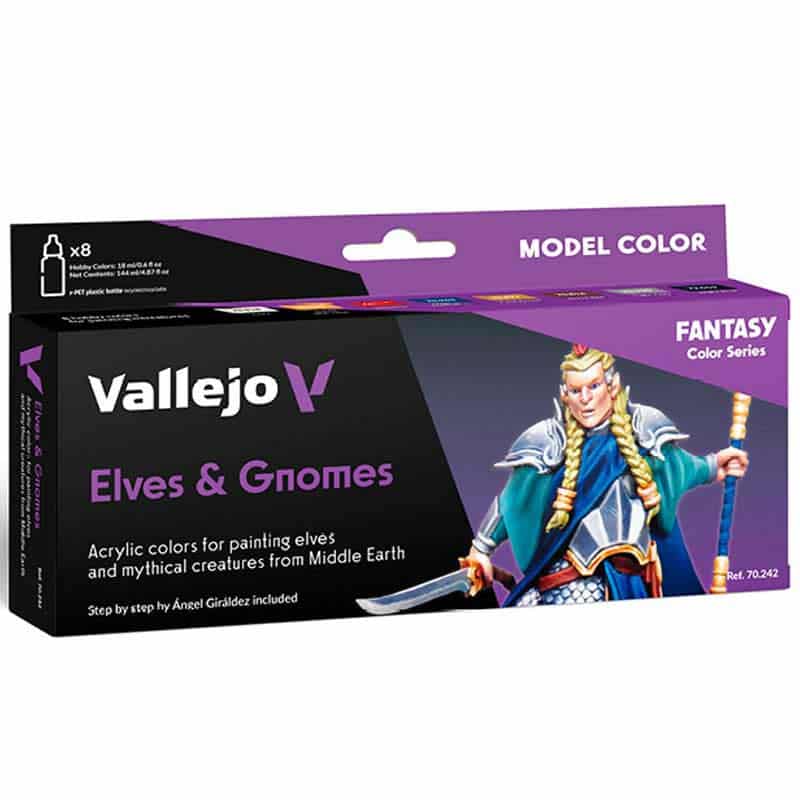 Vallejo Elves & Gnomes Model Color Paint Set 70.242