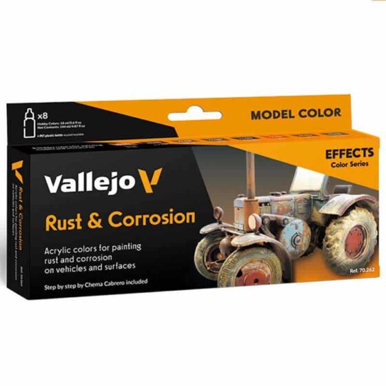 Vallejo Model Color Paint Set Rust & Corrosion 70.262