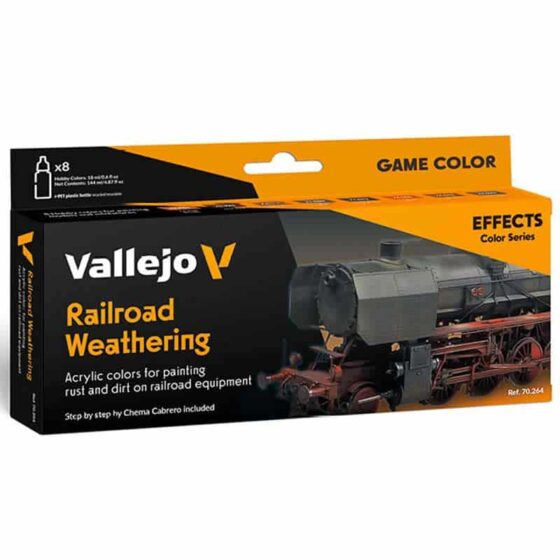 Vallejo Railroad Weathering Model Color Paint Set 70.264 Vallejo Railroad Weathering Model Color Paint Set 70.264