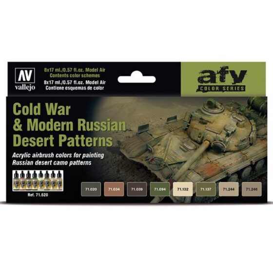 Vallejo Paint Set Cold War & Modern Russian Desert Patterns 71.620 Vallejo Paint Set Cold War & Modern Russian Desert Patterns 71.620