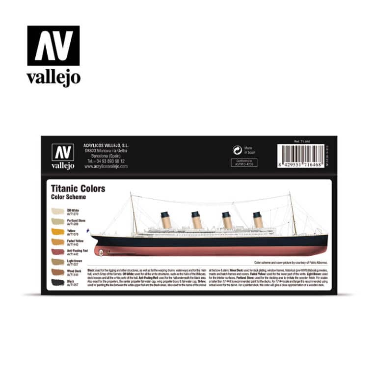 Vallejo Paint Set Titanic Colors 71.646 ??? Scale Model Shop
