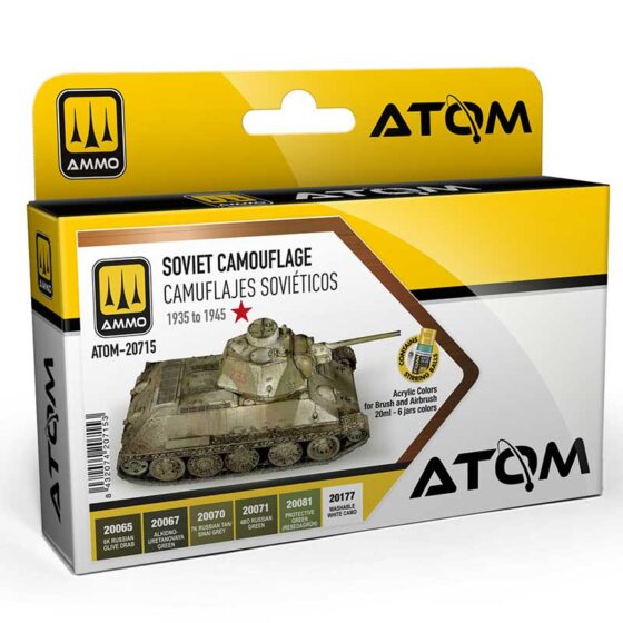 Soviet Camouflage 1935-45 Paint Set Ammo ATOM-20715 Soviet Camouflage 1935-45 Paint Set Ammo ATOM-20715