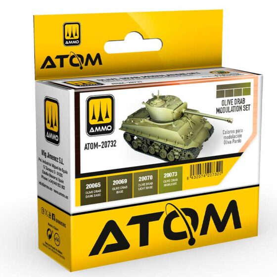 Olive Drab Modulation Set Ammo ATOM-20732 Olive Drab Modulation Set Ammo ATOM-20732