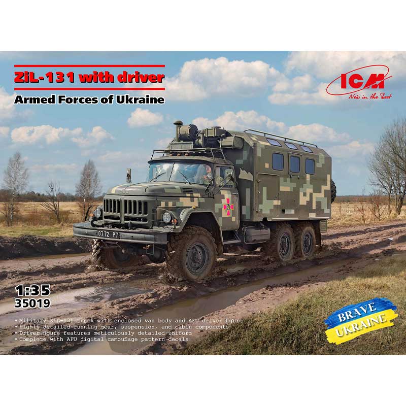 1/35 ZiL-131131 Armed Fo Ukraine with Driver ICM 35019