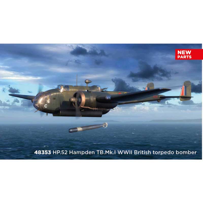 1/48 HP.52 Hampden TB MK. I WW II British Torpedo Bomber ICM 48353