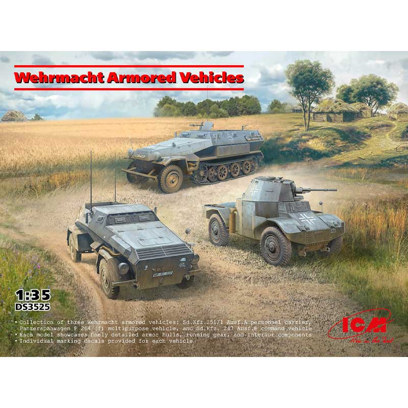 1/35 Wehrmacht Armored Vehicles Diorama ICM DS3525