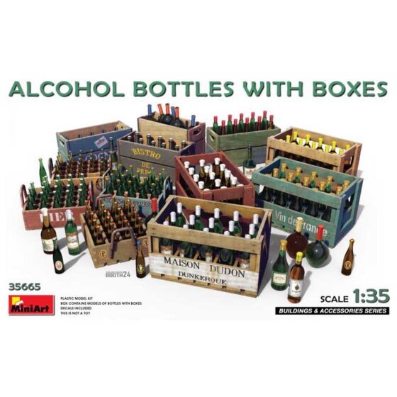 Miniart Alcohol Bottles With Boxes (1/35) 35665 Miniart Alcohol Bottles With Boxes (1/35) 35665